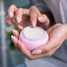 Skin Care UFO Mini Facial Cleansing Brush Massager And Exfoliator, Pink - Hồng - Xem 3