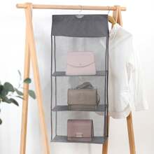 1 件透明悬挂式衣柜收纳袋，多层服装收纳袋，适用于手提包、家居、女士情人节礼物生日男朋友女朋友 - 彩色 - 查看 3