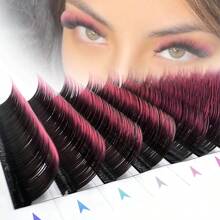 Comango New Gradient Pink Blue Purple 0.07 Mix8-15mm Color Eyelash Extension Individual Faux Mink Ombre False Eye Colored Lashes Lash Clusters, Eyelash Clusters, Individual Eyelashes, Lashes, Fake Lashes - Multicolor - View 2