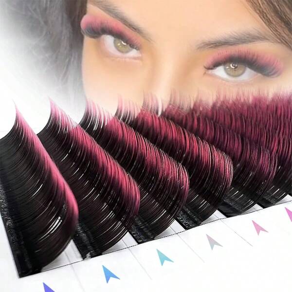 CoMango Comango New Gradient Pink Blue Purple 0.07 Mix8-15mm Color Eyelash Extension Individual Faux Mink Ombre False Eye Colored Lashes Lash Clusters, Eyelash Clusters, Individual Eyelashes, Lashes, Fake Lashes