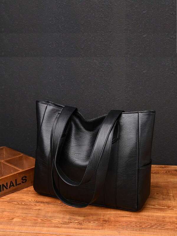 Dedoo Minimalist Tote Bag For Teen Girls Women College Students,Rookies & White-Collar Workers Perfect For Office,Work ,Business,Commute Best Work Bag For Women Women Tote Bags PU Leather Handbags New Handbag Women's Bag Tote Bag Shoulder Simple Large Bag Portable Handle Shopping Bags