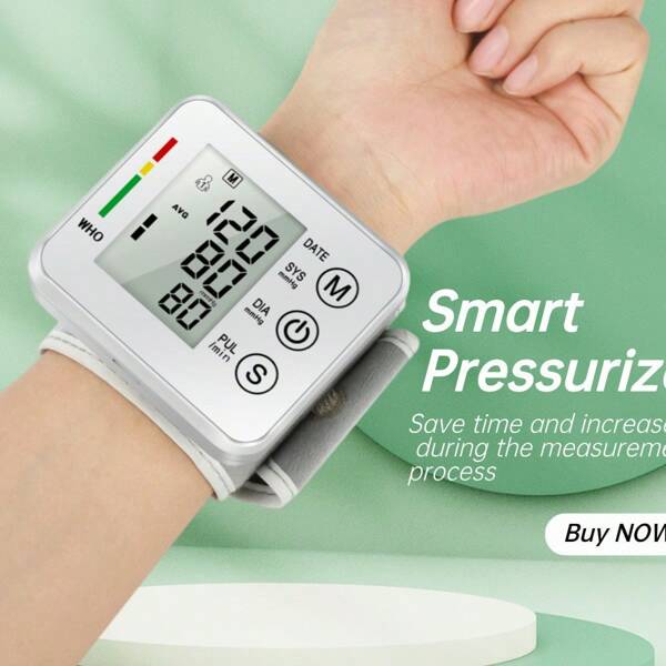 Heart Rate Wrist Blood Pressure Monitor Smart Blood Pressure Machine Electronic Sphygmomanometer
