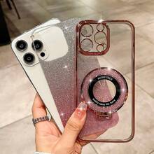 Compatible With IPhone 16e Galaxy S22/S23/S24/S25, A04/05/06/A14/A15/A16/A24/A25/A34, Redmi Note 7/8/9/10/11/12/13, Redmi 9/10/12/13C, OPPO, MOTO, Honor, HW, Realme, Reno 7 Phone Case Luxury With Stand Glitter Paper Phone Case Stand Protective Case