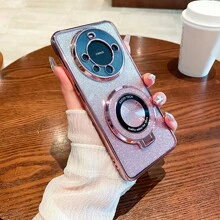 Compatible With IPhone 16e Galaxy S22/S23/S24/S25, A04/05/06/A14/A15/A16/A24/A25/A34, Redmi Note 7/8/9/10/11/12/13, Redmi 9/10/12/13C, OPPO, MOTO, Honor, HW, Realme, Reno 7 Phone Case Luxury With Stand Glitter Paper Phone Case Stand Protective Case