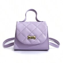 1pc S Cute Bow Decor Shoulder Crossbody Bag, Mini Bag For Outfit Matching