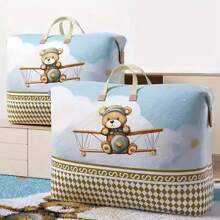 1/3pcs Non-Woven Fabric Foldable Storage Bag, Waterproof Moth-Proof Thickened Quilt Storage Bag, Large Capacity Carrying Bag For Home Moving, Packing, Travelling, Gifts For Friends And Families, Suitable For All Seasons Bag For School School Accessories School Stuff