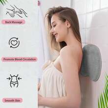 1件套浴室硅胶足部按摩器和搓澡垫套装（粉色/黄色/蓝色/灰色）- 适用于沐浴、背部按摩和足部按摩。硅胶防滑垫浴室垫家居浴室装饰秋季装饰返校季 - 彩色 - 查看 7