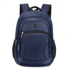 Large Capacity Men's Backpack USB Rechargeable Backpack Business Computer Bag Leisure Backpack High School Student Backpack, Anti-Theft Travel Mochila - Blue - View 1