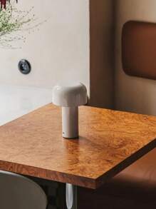 Rechargeable Black Mushroom Desktop Decorative Table Lamp, Touch Switch, Iron Lamp Body, Suitable For Living Room, Bedroom, Restaurant Office And Other Indoor Lighting, Easy To Carry, Outdoor Lighting, USD Plug, Desktop LED Modern Table Lamps