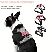 Glitter Rhinestone Dog Harness, Reflective Escape-Proof Dog Harness Suitable For Small, Medium And Large Dogs - Multicolor - View 1