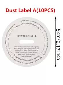 10 DIY Handmade Candle Dust Sticker Cup Label Scented Candle Dust Paper Container Use Warning Stickers