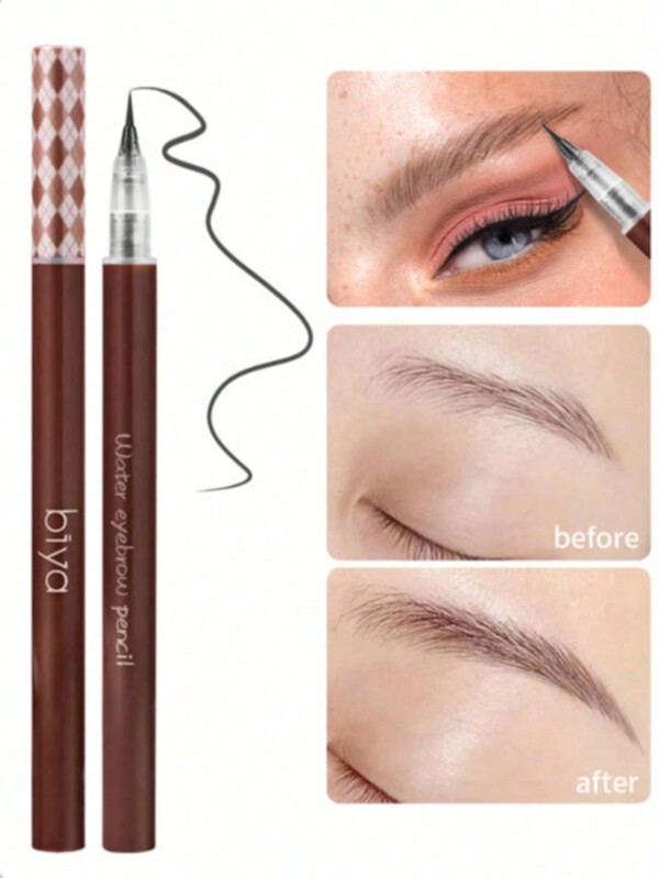 1pc Liquid Eyebrow Pencil Waterproof Long Lasting Beginner Makeup 0.01mm Ultra-Thin Soft Brush Tip