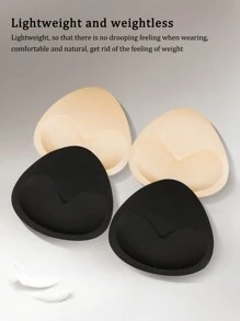 1对加厚胸垫泳衣胸垫硅胶自粘聚拢小胸让胸部看起来更大三角胸垫内衣比基尼隐形垫