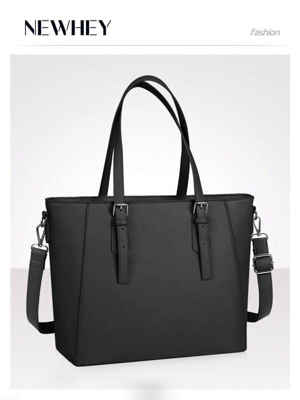 NEWHEY Bolsa para laptop feminina, leve, de couro, à prova d'água, para trabalho, para laptops e tablets de 13,3 polegadas, pasta profissional de grande capacidade, bolsa de ombro