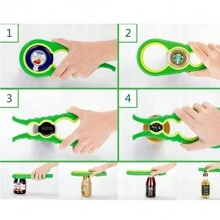 Set Of 3 Pieces Jar Opener, 3 Pieces Of Bottle Lids Opener, 8 In 1 Multiple Sizes Best For Seniors Multi-Use, Multi Purpose Opener Jar Lids Bottle Cap Twist, Multicolor Jar Opener, Multi Functional, Soft Grip, Item,Rubber Opener Arthritis - Multicolor - View 11