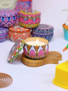 1 pezzo/4 pezzi di candele profumate (6 profumi: gelsomino, legno di sandalo, giglio della valle, lavanda, vaniglia, campanellino blu), candele decorate a mano per le vacanze, per il sollievo dello stress, relax, bagno, yoga e regali per le vacanze