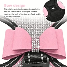Glitter Rhinestone Dog Harness, Reflective Escape-Proof Dog Harness Suitable For Small, Medium And Large Dogs - Multicolor - View 3