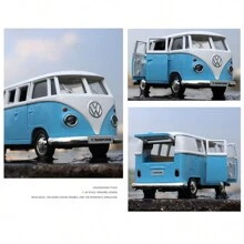 Simulation 1: 36 Alloy Bus T1 Model Children's Toy Car Decoration Return Car Model Boy Toy Gift Room Decoration Winter Gifts Color Block Color Blocks ,Toys For Boys ,Boys Bedroom ,Car Toy
