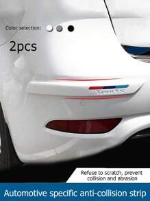 2 piezas Protector de borde del parachoque del coche, tira de goma universal para puerta, parachoque, decoración y protección de la carrocería - Unitalla - Ver 10
