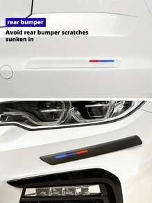2 piezas Protector de borde del parachoque del coche, tira de goma universal para puerta, parachoque, decoración y protección de la carrocería - Unitalla - Ver 7