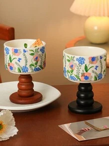 1pc 220ml Vintage Dessert Cup Glass Pudding Ice Cream Cup Retro Cocktail Glass Tableware Home Kitchen Accessories Glass Mug - 1pc - View 5