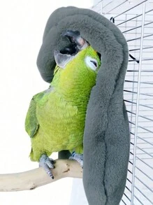 1 件装舒适鸟床保暖器鹦鹉笼屋，鹦鹉笼窝小屋温暖鸟巢屋鸟床，冬季保暖鸟披肩鸟巢角落鹦鹉毯宠物小动物悬挂帐篷长尾小鹦鹉笼子装饰