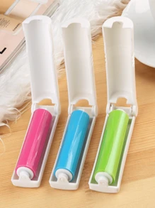 折叠式粘毛器 日常固体除毛滚筒 适用于家具衣服 小巧轻便 便携式衣服宠物毛发去除器 地毯床单除尘毛刷 粘毛效果好 粘毛效果显著 轻轻卷起衣服干净如新