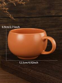 1 Elegantly Designed Ceramic Mug, Matte Finish, Latte Coffee Cup, Sophisticated Tea Cup, Unique Pattern, Hand Wash Only, Reusable, Round Shape, Non-Slip, Multi-Purpose, Suitable For Christmas, Thanksgiving