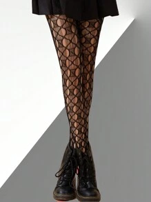 4 Pairs Of Love Stars And Ripped Design Women's Fishnet Stockings