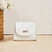 1pc S Cute Bow Decor Shoulder Crossbody Bag, Mini Bag For Outfit Matching