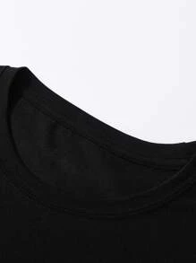 Customized Text, Spring/Summer Girls Toddler T-Shirt, Enter Your Text/Name/Birthday Wishes/Message/Funny Text, Team Uniform & Outdoor Wear Customization, Personalized Round Neck Short Sleeve Girls Tee, Black Top Customization, Holiday/Birthday/1st Birthday Gift, Cultural Shirt