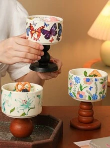 1pc 220ml Vintage Dessert Cup Glass Pudding Ice Cream Cup Retro Cocktail Glass Tableware Home Kitchen Accessories Glass Mug - 1pc - View 2