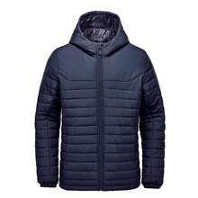 Mens Nautilus Full Zip Hoodie (Navy) - 90gsm 100% Polyester - Navy Blue - View 1