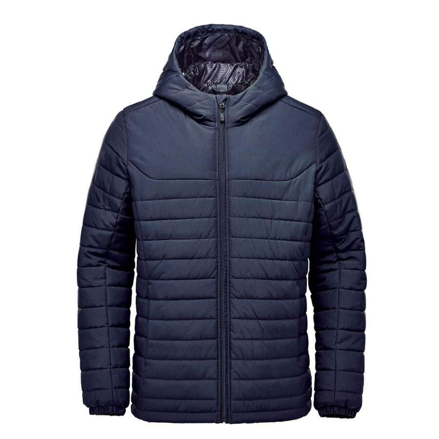 Mens Nautilus Full Zip Hoodie (Navy) - 90gsm 100% Polyester - Navy Blue - View 1