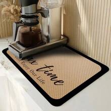 Alfombra paraáquina de café caliente, sin limpieza, tecnología antiincrustante, cojín de Control de agua de cuero, taza de café, almohadilla absorbente de agua - Café oscuro - Ver 9