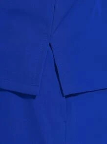 男士手术服套装制服实验室工作套装男牙科诊所医院医生手术服制服 V 领上衣时尚手术服药店护理服 - 寶藍色 - 查看 7