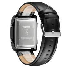 Skmei Montre-bracelet en acier inoxydable pour hommes Skmei 1868, résistante à l'eau 3 ATM, montre numérique en alliage