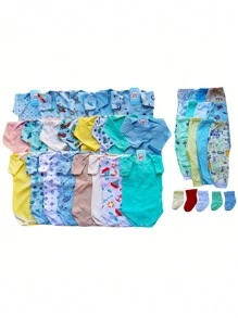 Baby Layette Kit 25 Pieces Boy Or Girl Cotton Newborn Baby Clothes 0 To 3 Months - 查看 2
