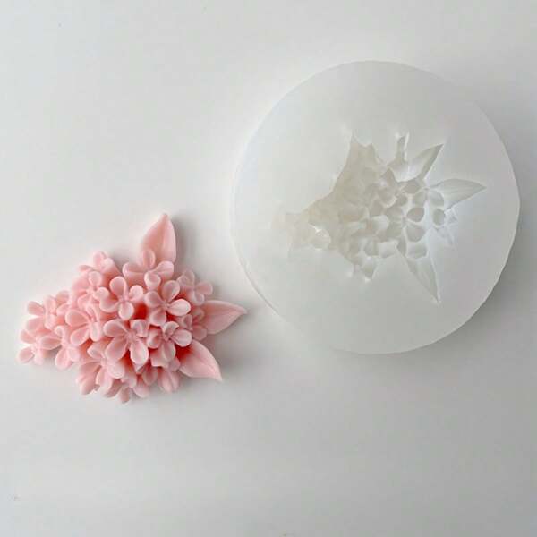 Silicone Oval Mold For Scented Plaster And DIY Candle Making, Handmade Soap Mold,Osmanthus Flower Design