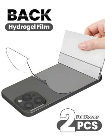 2 包水凝胶膜后盖保护膜适用于 ，柔软 TPU 透明保护膜 - 非钢化玻璃生日礼物，家人，朋友手机屏幕保护膜，手机配件