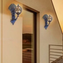 Vintage Peacock-Inspired Outdoor Wall Fixture - Durable Garden And Porch Illumination For Traditional And Elegant Exterior Settings - 彩色 - 查看 2