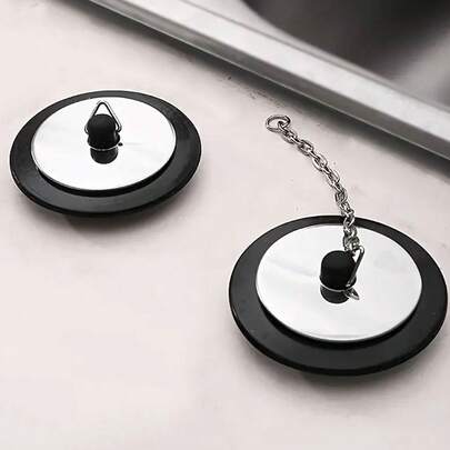 Nút chặn bồn rửa, nút chặn bồn tắm, nút chặn cống bồn rửa mặt, nắp cống bồn tắm bằng cao su có dây xích, đồ trang trí phòng tắm, đồ trang trí mùa thu, phụ kiện phòng tắm, trở lại trường học