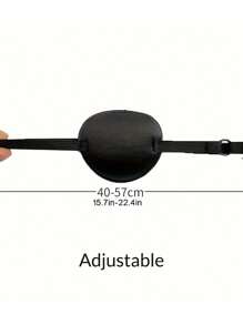 1 件成人可调节柔软海盗眼罩 - 舒适、单眼遮光面罩，缝纫精良，带可调节带子 - 弱视和角色扮演的理想选择，适合左眼或右眼，黑色、喜庆、松弛的眼睛