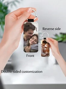 Custom Double-Sided Photo Heat Transfer Keychain, Photo Printing Personalized Pattern Logo Pendant, Valentine's Day Gifts, Gifts For Parents And Friends, Party Souvenirs, Printed Logo As Promotional Materials, Beautiful Bag Pendant, Key Chain Decoration Pendant, Anniversary Gift, Father's Day And Mother's Day Gift Valentines,Colorful,Cute,Adorable,Funny,Kawaii,Y2K,Stylish,Unisex,Casual,Custom,Personalized,Unique,Customized,Ideal Gifts For Him,Ideal Gifts For Her,Her,Boyfriend,Girlfriend,Family,Friends,School Supplies,Back To School,For Office,For School,For Classroom,For Teacher Gifts,For University,For Colleague,For Dorm Rooms,For Teacher,For Boys And Girls,For Teenagers,Junior High School Students,Middle School Students,High School Senior High School Students,College Students,University Students,Freshman,Sophomore,Underclassmen,Delicate Romance, Utilitarian Chic