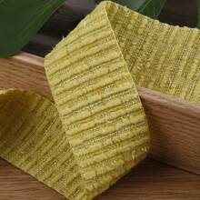 Handmade Woven Striped Plush Grosgrain Ribbon, DIY Bow Hair Accessories, Decor, Gifts - Multicolor - View 10