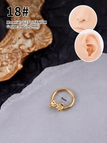 1 件 垃圾朋克钛合金鹿角心形鼻环防过敏段无缝鼻中隔首饰皇冠蝴蝶结蛋白石鼻环圈三重三角形耳蜗耳环泪珠鼻中隔响片环 8 毫米鼻环圈马蹄鼻中隔首饰铰链响片环耳蜗耳环适用于鼻中隔、耳轮、耳屏、耳蜗、耳蜗、软骨耳环适合女士女孩圣诞礼物圣诞穿孔身体首饰适合派对约会日常佩戴 - 彩色 - 查看 14