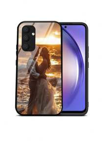 1 pieza Funda de teléfono de vidrio templado personalizable y de alta definición compatible con el iPhone 16 Pro Max/S24 Ultra/Redmi y otros modelos
