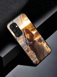 1 pieza Funda de teléfono de vidrio templado personalizable y de alta definición compatible con el iPhone 16 Pro Max/S24 Ultra/Redmi y otros modelos