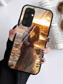 1 pieza Funda de teléfono de vidrio templado personalizable y de alta definición compatible con el iPhone 16 Pro Max/S24 Ultra/Redmi y otros modelos