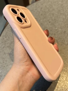 Minimalist Pink Phone Case Compatible With IPhone, Honor, Thickened Shockproof Soft Case Compatible With Mi, Redmi, Realme, Matte Touch Anti-Fingerprint Compatible With Oppo, Vivo, Pink Cotton Candy Case Waterproof Anti-Fall Scratch Resistant - Pink - View 8